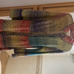 Long button down sweater